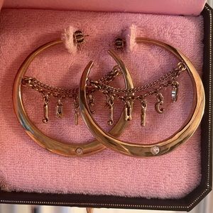 Juicy couture gold tone hoops